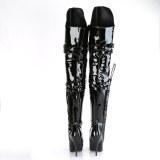 Lakl�der overknees 13 cm SEDUCE-3080 overknee lakst�vler med sp�nder