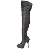 Leather 13,5 cm INDULGE-3011 Platform Thigh High Boots