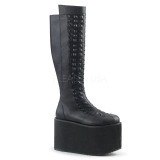 Leatherette 12 cm ROT-13 womens buckle boots with platform
