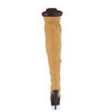 Leatherette 15 cm DELIGHT-3000TL overknee boots with laces