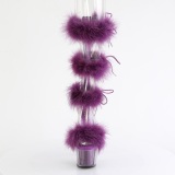 Lilla 18 cm ADORE-728F pole dance h�jh�lede sandaler med fjer