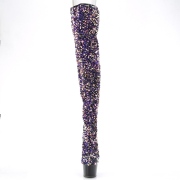 Lilla Pailletter 20 cm ADORE-3020 h�jh�lede overknee st�vler - pole dance st�vler