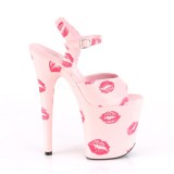 Lyser�d 20 cm FLAMINGO-809KISSES pleaser h�je h�le med plateau