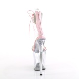 Lyser�d 20 cm FLAMINGO-827RS gennemsigtige plateau h�je h�le med ankelremme