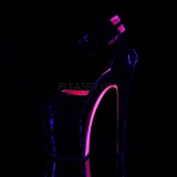 Lyserd 20 cm XTREME-875TT Neon plateau high heels sko