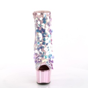 Lyser�d Pailletter 18 cm ADORE-1031SSQ pleaser ankelst�vler med plateau