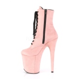 Lyser�d faux suede 20 cm FLAMINGO-1020FS pole dance ankelst�vler