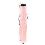 Lyser�d faux suede 20 cm FLAMINGO-1020FS pole dance ankelst�vler