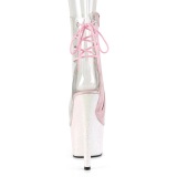 Lyser�d gennemsigtig 18 cm ADORE-1018C h�jh�lede ankelst�vler - pole danseskoene