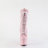 Lyserd glitter 18 cm ADORE-1040GR kvinder hjhlede boots plateau