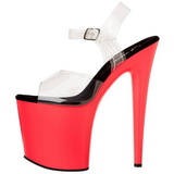 Neon Pink 20 cm Pleaser FLAMINGO-808UV H�je H�le Plateau