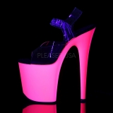 Neon Pink 20 cm Pleaser FLAMINGO-808UV H�je H�le Plateau