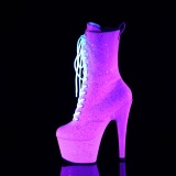 Neon glitter 18 cm ADORE-1040IG high heels ankle boots platform