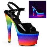 Neon glitter 18 cm Pleaser ADORE-709WR Pole dancing high heels shoes