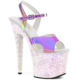 Opal 18 cm UNICORN-711LG glitter high heels shoes