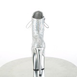 Pailletter s�lv 18 cm ADORE-1020SQ h�jh�lede ankelst�vler - pole dance st�vletter