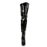 Patent 13 cm SEDUCE-3000WC thigh high stretch overknee boots with wide calf