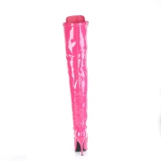 Patent 13 cm SEDUCE-3024 Pink high heeled mens thigh high boots