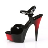 Patent 15 cm Pleaser DELIGHT-609BR high heeled sandals