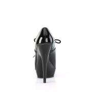 Patent 15 cm SULTRY-660 platform ankle booties high heels black