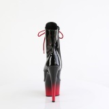 Patent 18 cm ADORE-1021BR-H Exotic platform peep toe ankle boots black