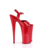 Patent 25,5 cm BEYOND-009 Red extrem platform high heels shoes