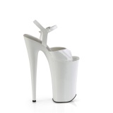 Patent 25,5 cm BEYOND-009 White extrem platform high heels shoes