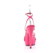 Patent pink sandals 15 cm SULTRY-638 fabulicious high heels sandals