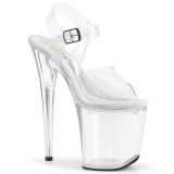 Perspex platform 20 cm TREASURE-808FLA pleaser high heels transparent
