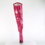 Pink 13 cm SEDUCE-3000WC thigh high stretch overknee boots with wide calf