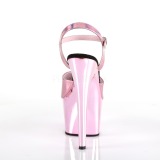 Pink 18 cm ADORE-709HGCH Hologram plateau high heels sko