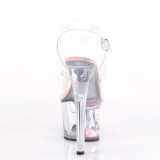 Pink 18 cm SKY-308WHG glitter plateau high heels sko