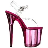 Pink 20 cm FLAMINGO-808T Akryl Plateau H�jh�lede Sandaler