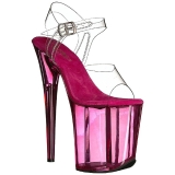 Pink 20 cm FLAMINGO-808T Akryl Plateau H�jh�lede Sandaler