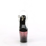 Pink 20 cm FLAMINGO glitter platform high heels shoes