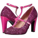 Pink Glimmer 10 cm QUEEN-01 store størrelser pumps sko