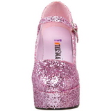 Pink Glitter 11 cm MARYJANE-50G Mary Jane Pumps Plateau