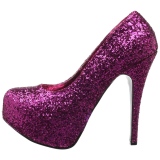 Pink Glitter 14,5 cm Burlesque TEEZE-06GW pumps brede f�dder til m�nd