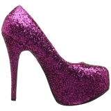 Pink Glitter 14,5 cm Burlesque TEEZE-06GW pumps brede f�dder til m�nd