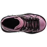 Pink Kunstl�der 7,5 cm NEPTUNE-100 Plateau Gothic Sko til M�nd