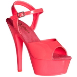 Pink Neon 15 cm Pleaser KISS-209UV Platform High Heels