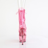 Pink gennemsigtig 18 cm ADORE-1021C hjhlede ankelstvler - pole danseskoene
