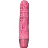 Pink glitter 18 cm ADORE-1020G ankelstøvler damer med plateausål