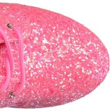 Pink glitter 18 cm ADORE-1020G ankelstøvler damer med plateausål