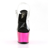 Pink krom plateau 18 cm Pleaser ADORE-708 h�jh�lede sandaletter til poledance