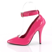 Pink lakpumps 13 cm SEDUCE-431 Ankelrem pumps med høje hæle