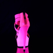 Pink neon 15 cm DELIGHT-669UV poledance sko