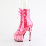 Pink transparent 18 cm ADORE-1021C Exotic stripper ankle boots