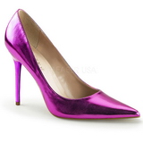 Purple Metallic 10 cm CLASSIQUE-20 pointed toe stiletto pumps