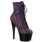 Purple glitter 18 cm ADORE-1020OMBG Exotic pole dance ankle boots